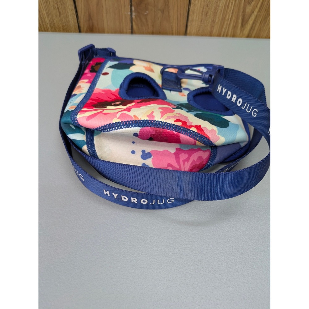 Tropical Floral HydroJug Water Bottle Sleeve Carrier‎ Women OS Crossbody Strap